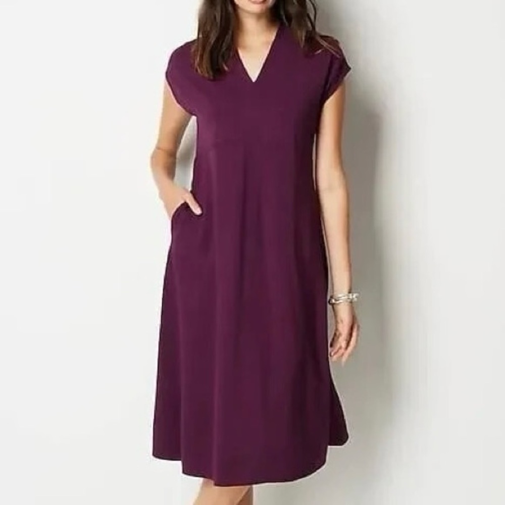 J. Jill Deep Purple Midi Dress